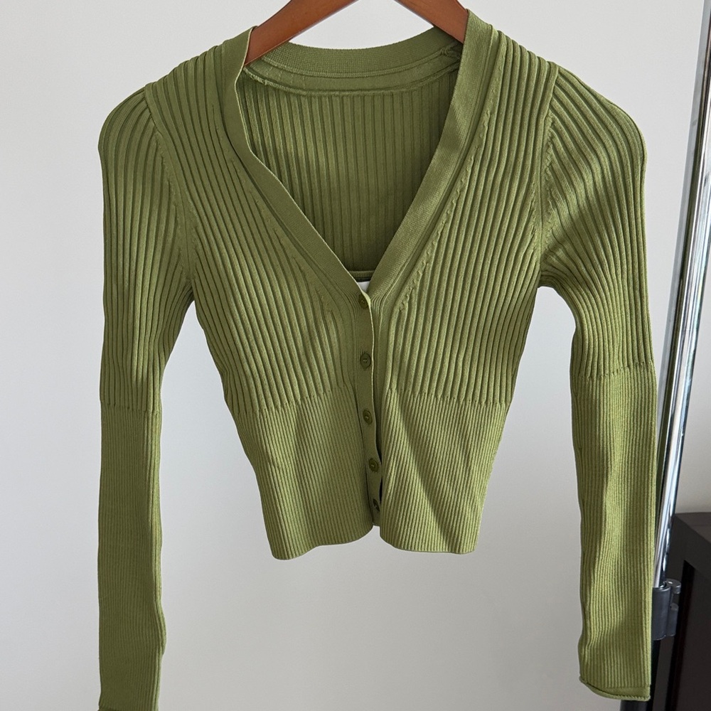 Simkhai Green Ribbed Twin Set